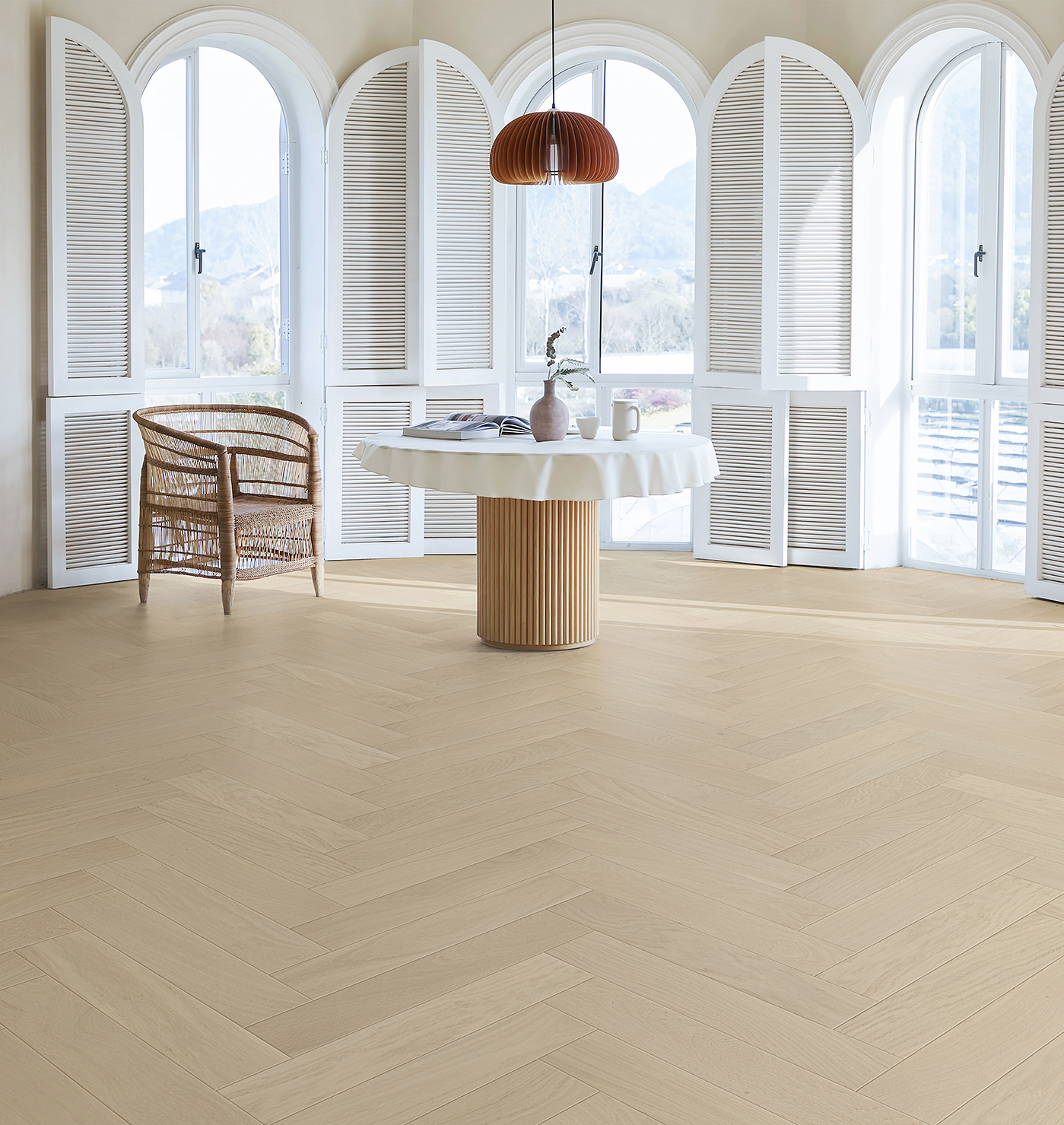 Compass Materials Great Ocean Infinity Herringbone flooring
